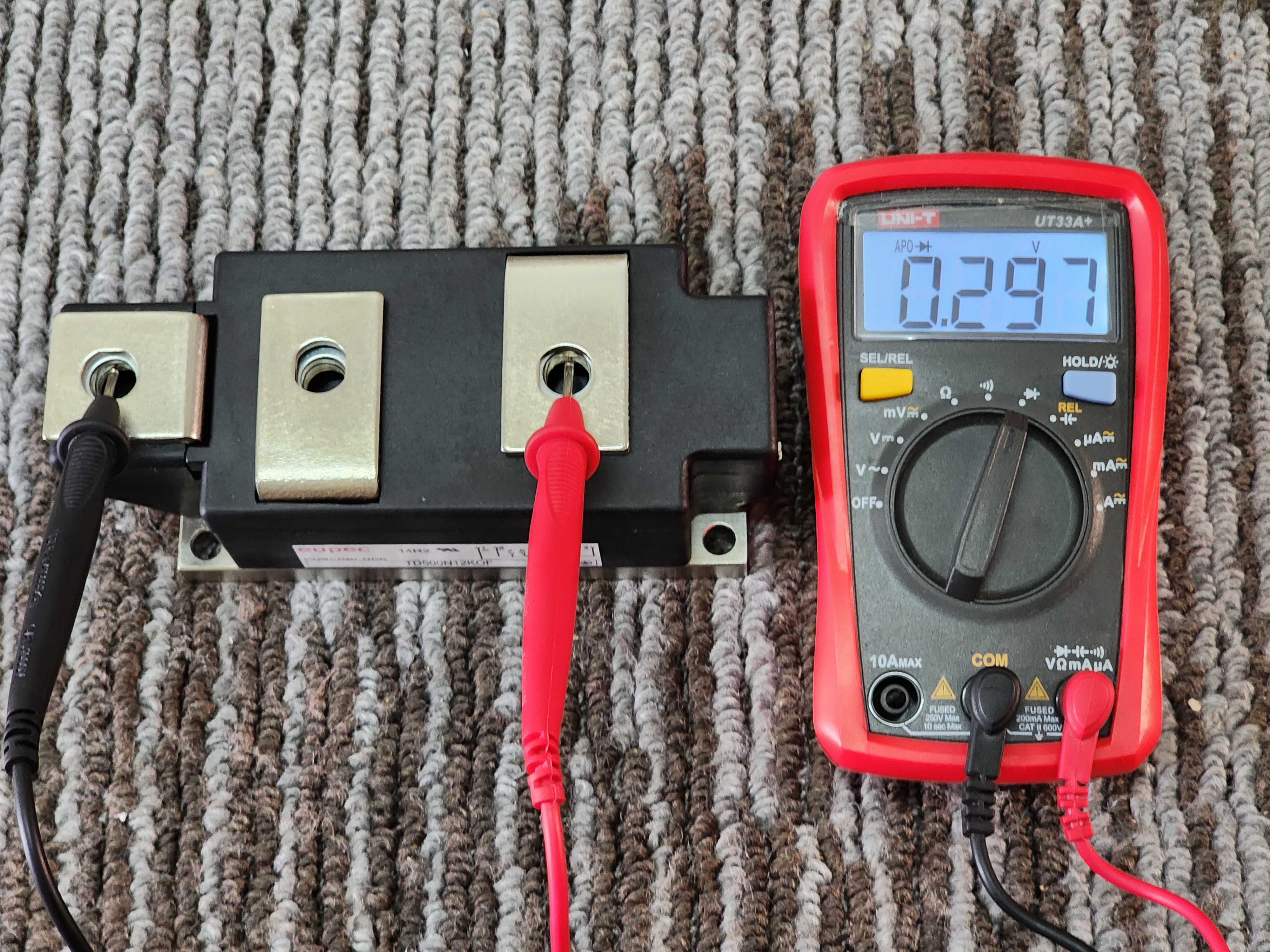 วัดไดโอด ตัวใหญ่ วัดเอสซีอาร์ SCR ตัวใหญ่ หรือ Power Module การวัดอุปกรณ์อิเล็กทรอนิกส์กำลัง ( รายละเอียดด้านล่าง )