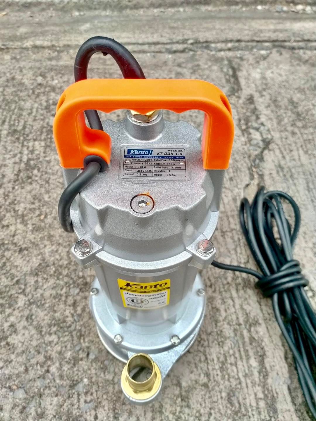 ปั๊มแช่ ปั๊มจุ่ม KANTO รุ่น KT-QDX-370 และ KT-QDX-750 (ขนาด 1 นิ้ว และ 2 นิ้ว)