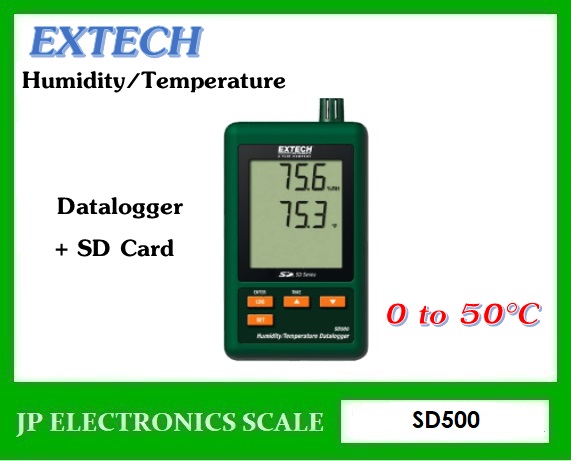 เครื่องวัดและบันทึกอุณหภูมิ ความชื้น SD500 Humidity/Temperature Datalogger + SD CARD