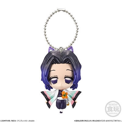 Demon Slayer: Kimetsu no Yaiba Deformed Seal Wafer Demon Blade Kimetsu no yaiba Shinobu Kocho พวงกุญแจ ดาบพิฆาตอสูร ของแท้จากญี่ปุ่น ชิโนบุ Size : 4.5 - 5 cm