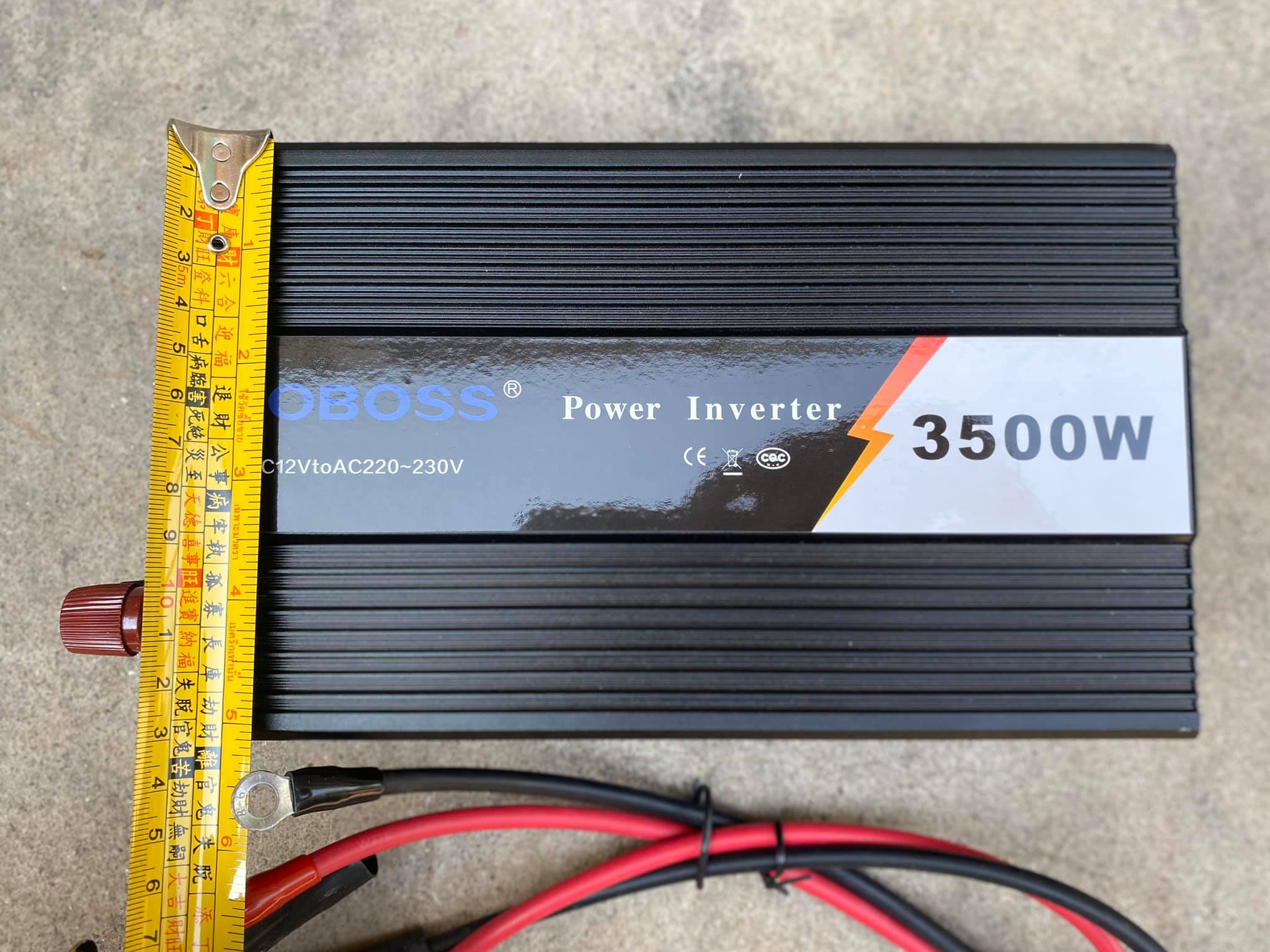 ตัวแปลงไฟ 12V เป็น 220V ขนาด 3,500W ยี่ห้อ Goboss “สีดำ”