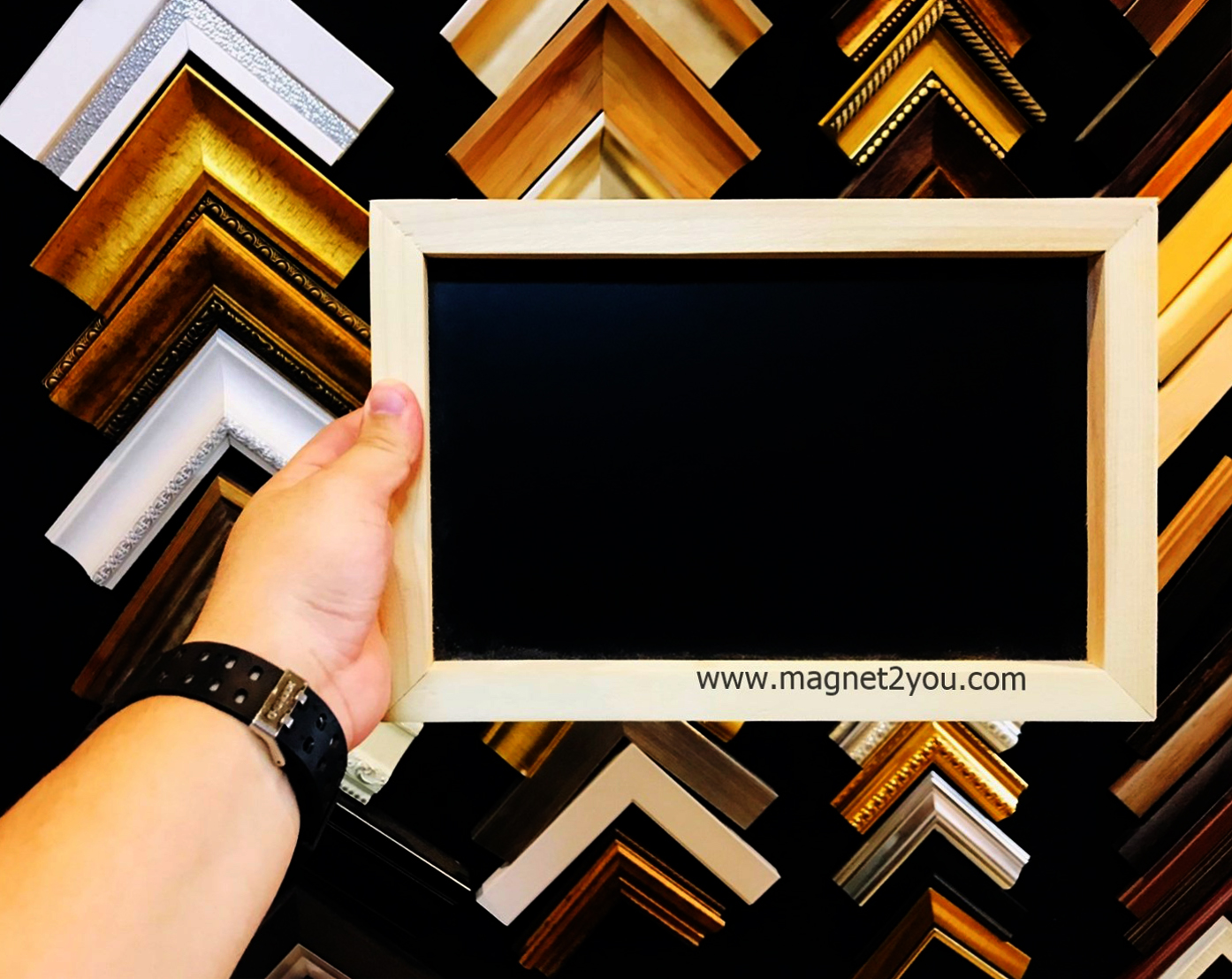 กระดานดำติดผนัง เลือกสีกรอบได้ ขนาด 20x30 (A4)