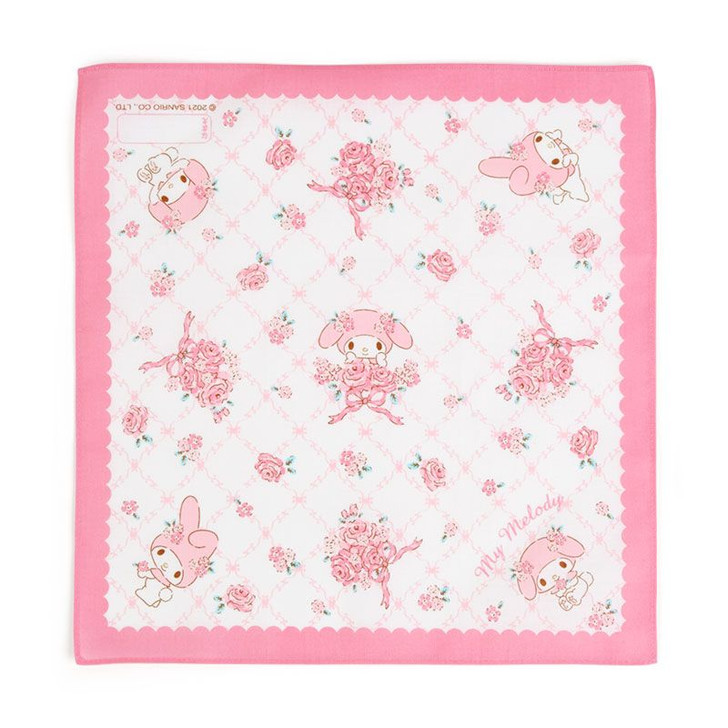 Sanrio Handkerchief My melody มายเมโลดี้ ผ้าเช็ดหน้า ซานริโอ้ ของแท้จาก Shop SANRIO ญี่ปุ่น 100% Cotton Size : 27 x 27 cm MADE IN JAPAN
