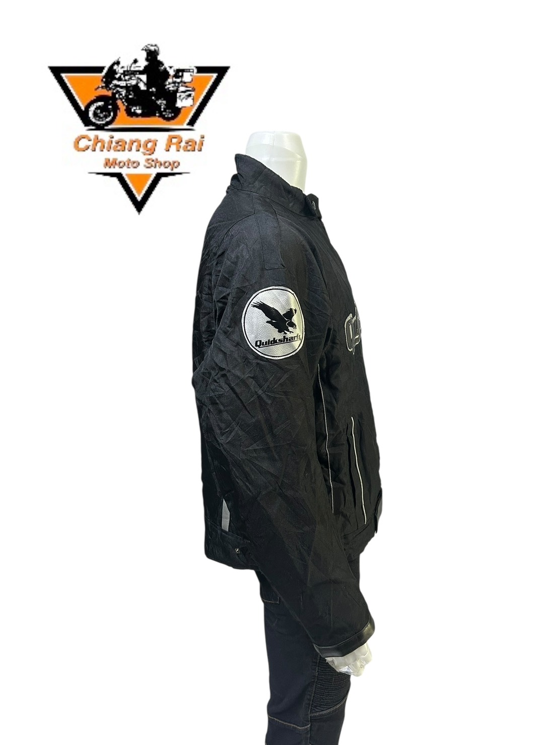 เสื้อขี่มอเตอร์ไซด์( มือสอง) CRSB 061 : อก 48" ยาว 25" (L) **Quickshark**(ไม่มีการ์ด)