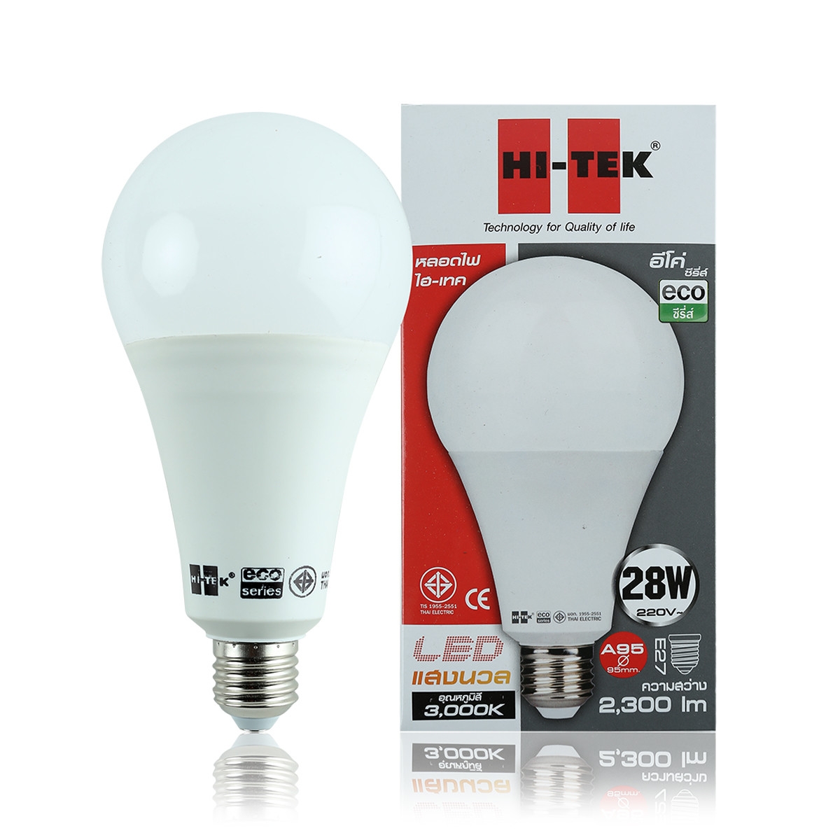 HI-TEK หลอดไฟ LED A95 28 วัตต์ (Warm White)