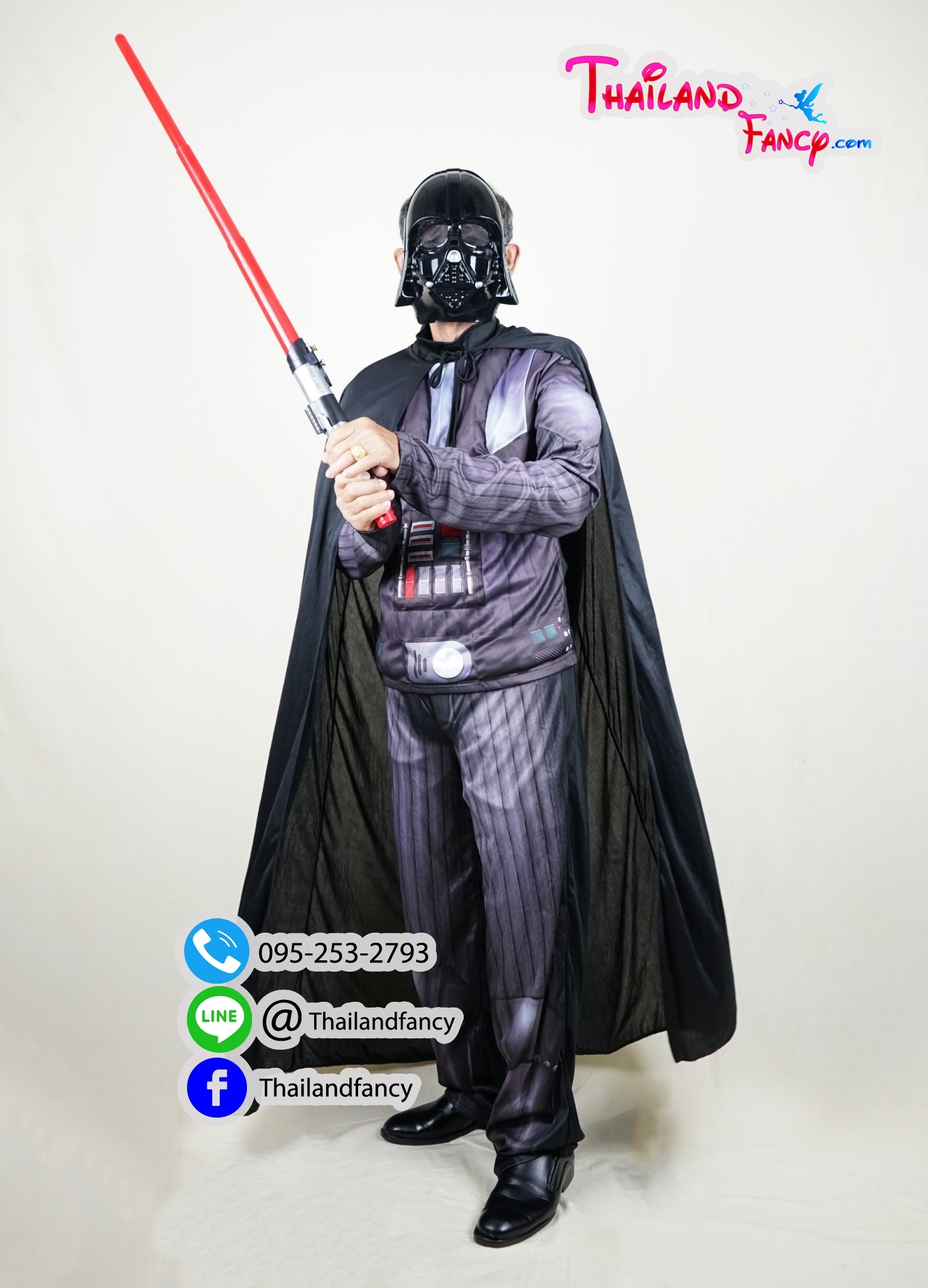 ชุดเช่าแฟนซีผู้ชาย ชุดเช่าแฟนซีสตาร์วอร์ ชุดดาร์ก เวเดอร์ Star Wars Darth Vader Custume ชุดตัวร้ายในภาพยนตร์สตาร์วอร์(ดาร์กเวเดอร์)