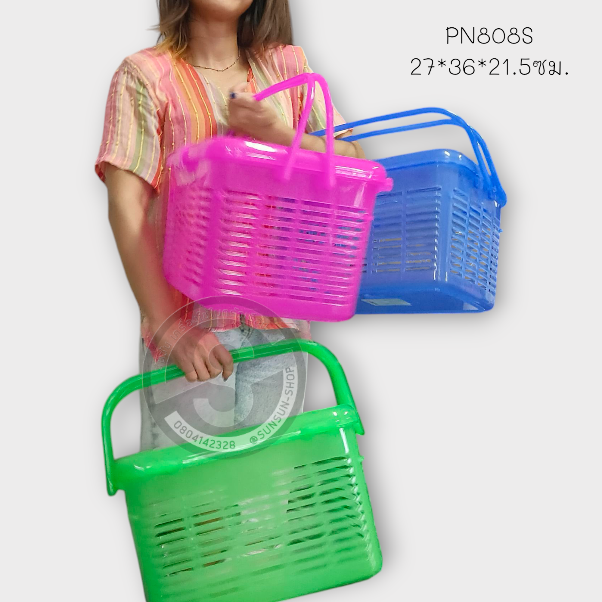 447. PN808S ตะกร้า ปิกนิก เก็บของ ใส่สัตว์เลี้ยง
