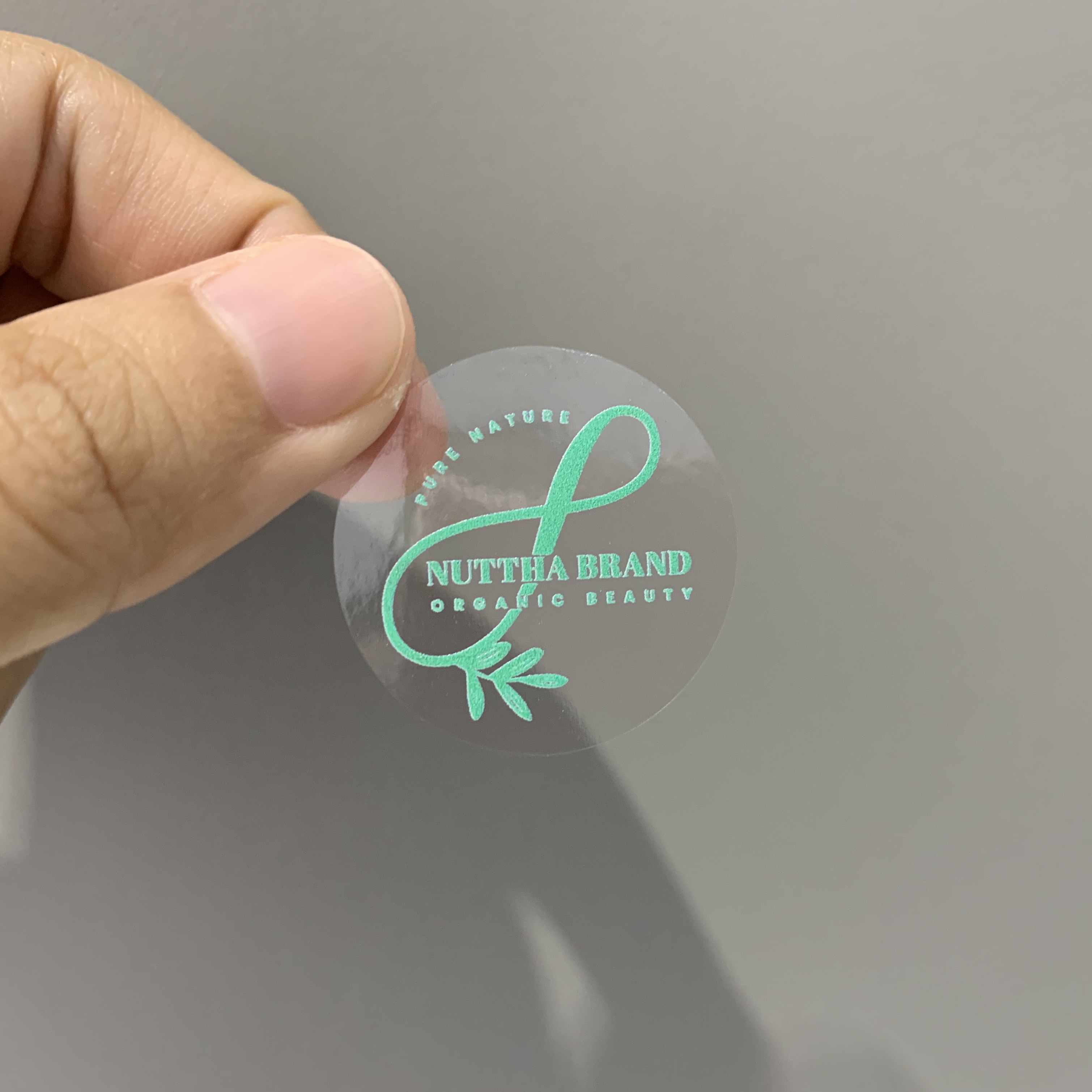 สติ๊กเกอร์ใสรองพื้นหมึกขาว หมึกขาว พิมพ์หมึกขาว