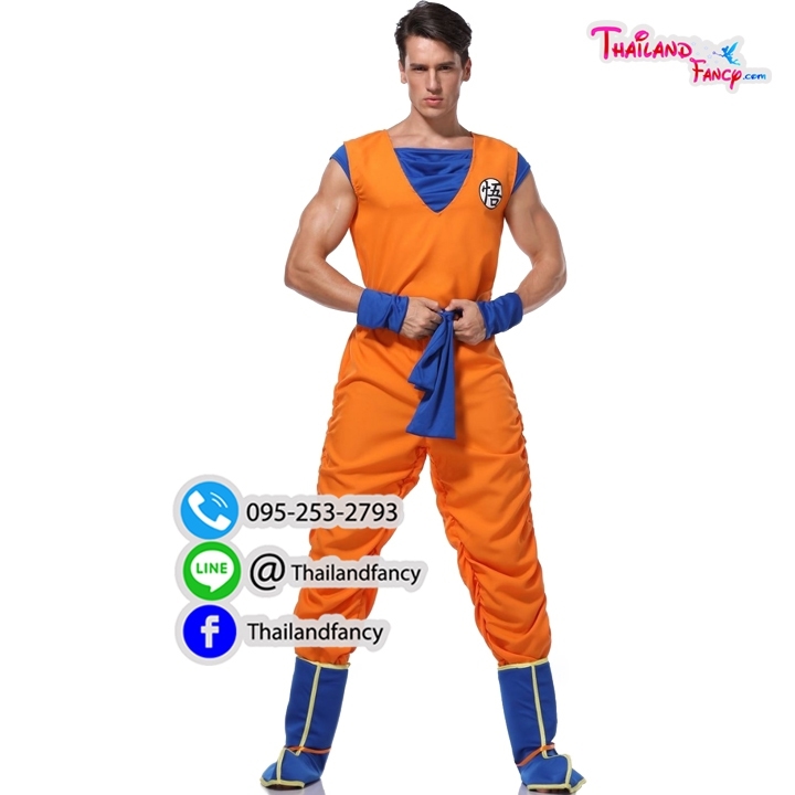 ชุดเช่าแฟนซีผู้ชาย ชุดเช่าการ์ตูนญี่ปุ่น ชุดโงกุน ชุดดราก้อนบอล Goku Cosplay ชุดการ์ตูนผู้ใหญ่ ชุดแฟนซีปาร์ตี้ ชุดเช่าโงกุนผู้ใหญ่ครบเซ็ท
