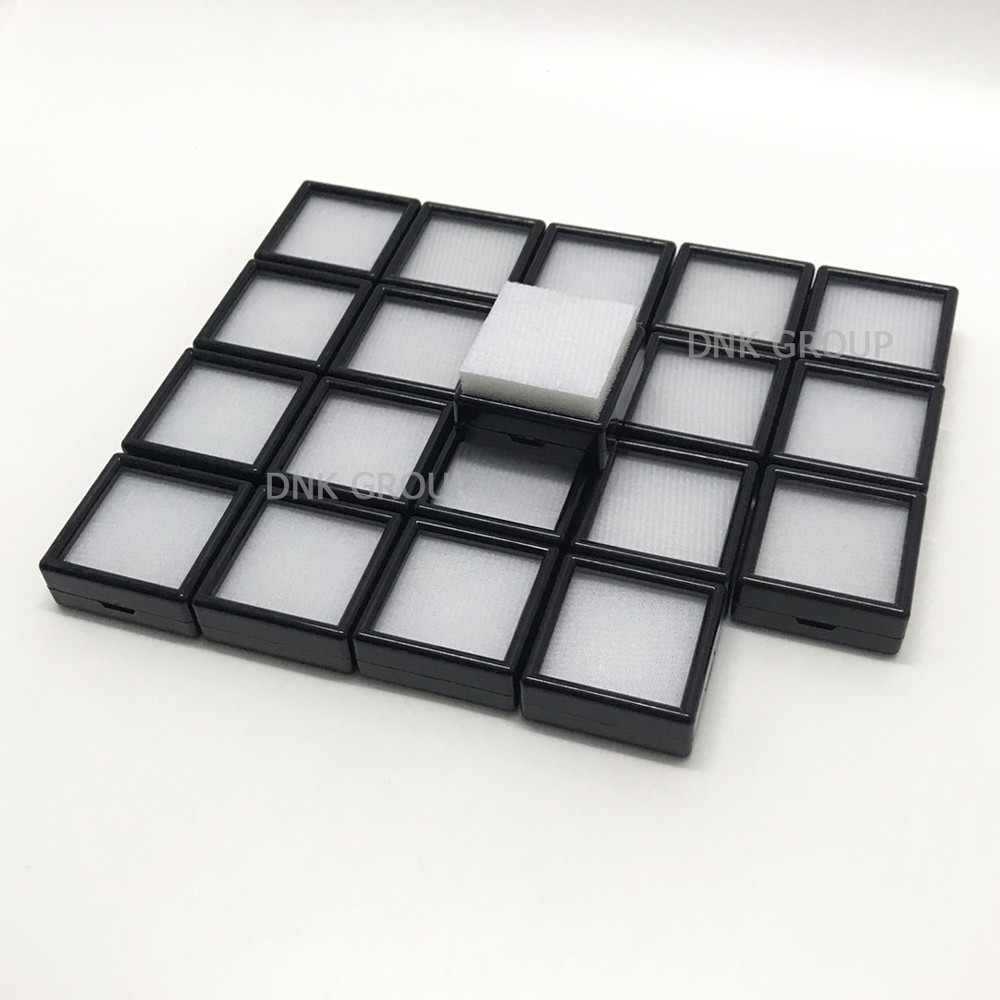 กล่องใส่พลอย,กล่องใส่เพชร,กล่องใส่อัญมณี ขนาด4x4,6x6 cm.(20 ใบ/แพ็ค) ด้านในเป็นฟองน้ำอย่างดี