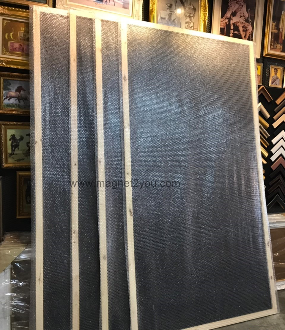 กระดานดำแม่เหล็ก 120x240 ติดผนัง (โครง 10 MM)กรอบไม้สนเลือกสีได้