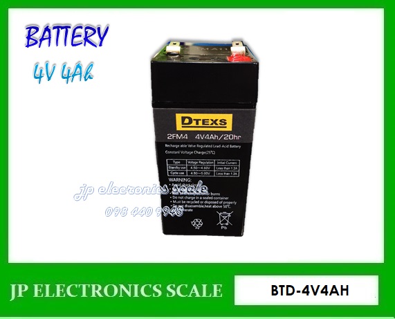 แบตเตอรี่อะไหล่เครื่องชั่ง แบตหน้าจอเครื่องชั่ง BATTERY 4V 4Ah