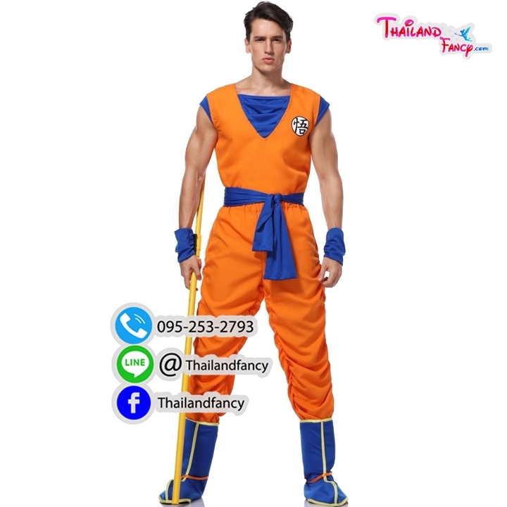 ชุดเช่าแฟนซีผู้ชาย ชุดเช่าการ์ตูนญี่ปุ่น ชุดโงกุน ชุดดราก้อนบอล Goku Cosplay ชุดการ์ตูนผู้ใหญ่ ชุดแฟนซีปาร์ตี้ ชุดเช่าโงกุนผู้ใหญ่ครบเซ็ท
