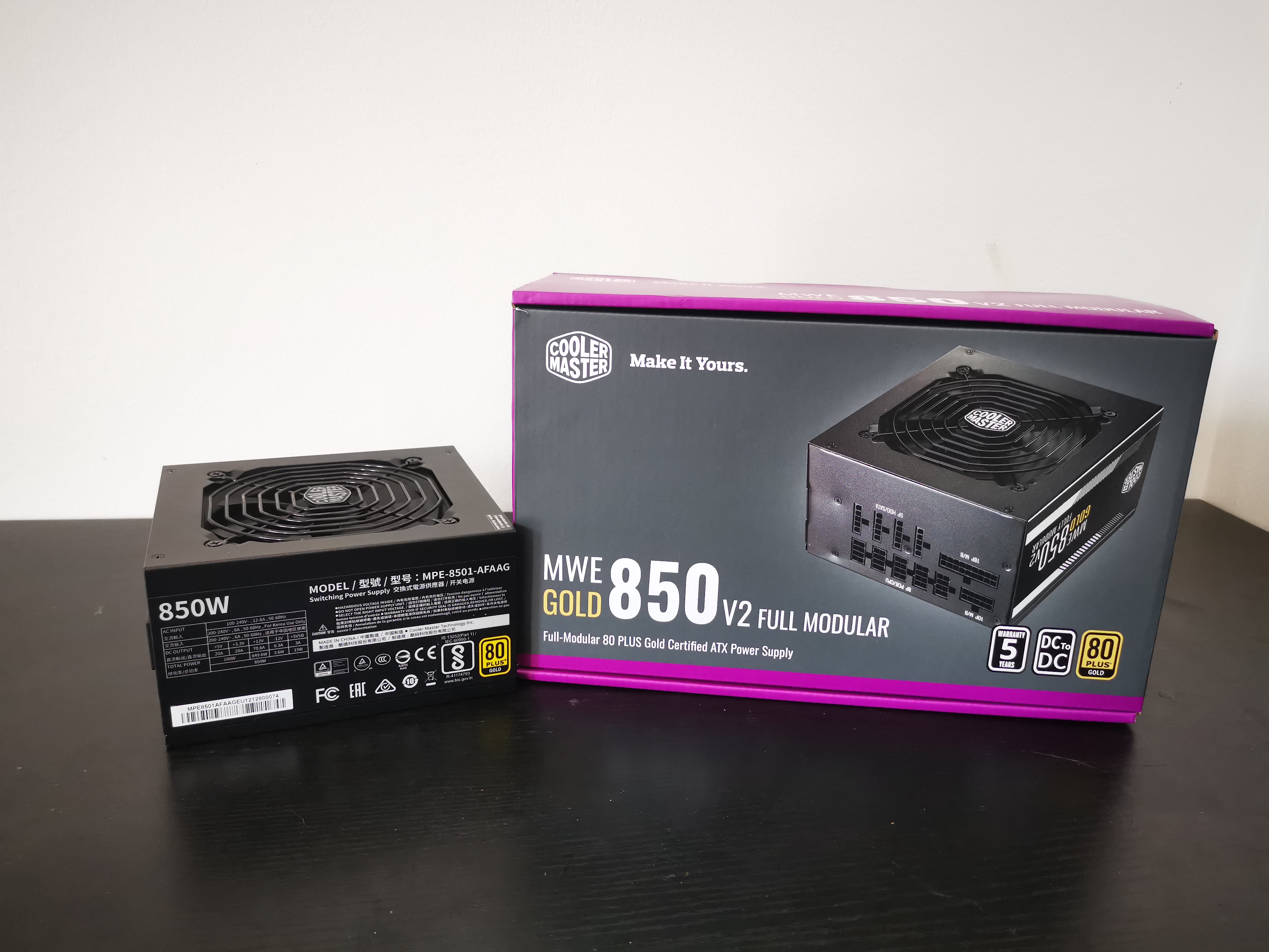 PSU COOLER MASTER MWE GOLD 850 V2 850W (80+ GOLD)