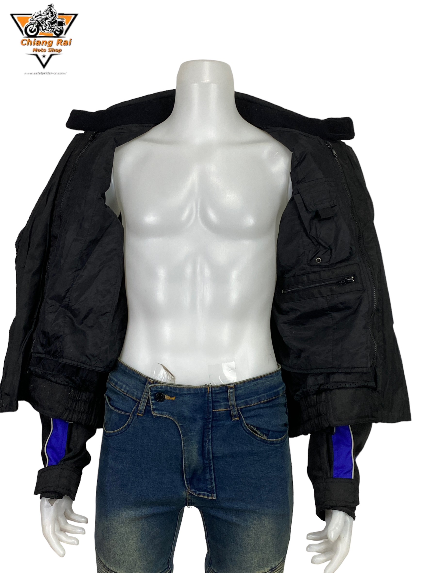 เสื้อขี่มอเตอร์ไซด์( มือสอง) RCSA 708: อก 52-54" ยาว 24" (XL-2XL)**SPOOL**