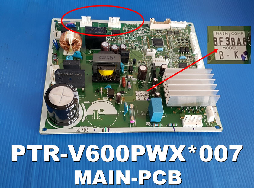 เมนบอร์ดตู้เย็น รุ่น R-V600PWX พาร์ท PTR-V600PWX*007