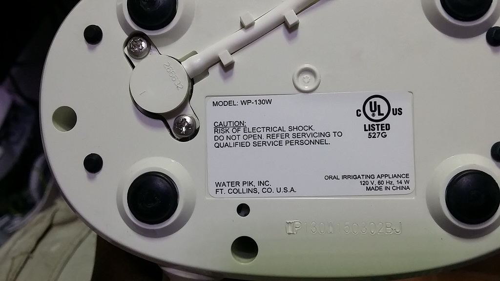 ซ่อมเครื่องทำความสะอาดฟัน ยี่ห้อ WaterPik รุ่น WP-130W