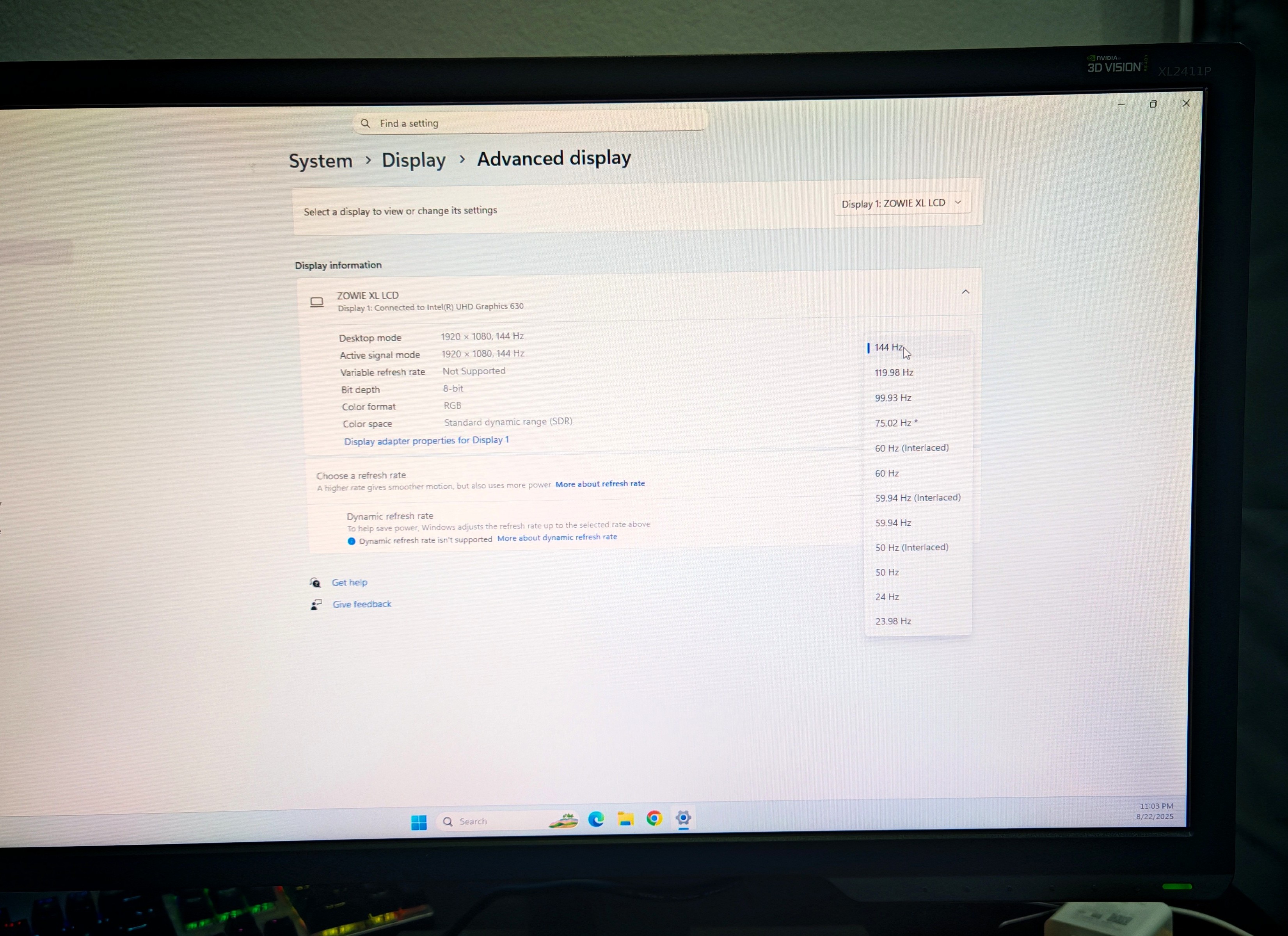 Monitor BENQ ZOWIE XL2411P 24" TN 144Hz