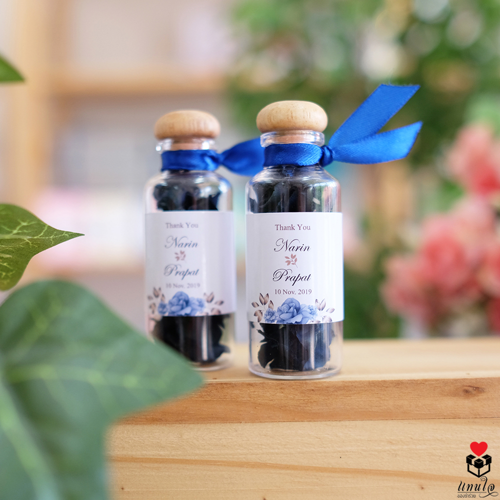 ของชำร่วยงานแต่ง บุหงาหอมในขวดแก้ว จุกไม้ ความหมายดี เป็นสิริมงคล กลิ่นหอม แฮนเมด