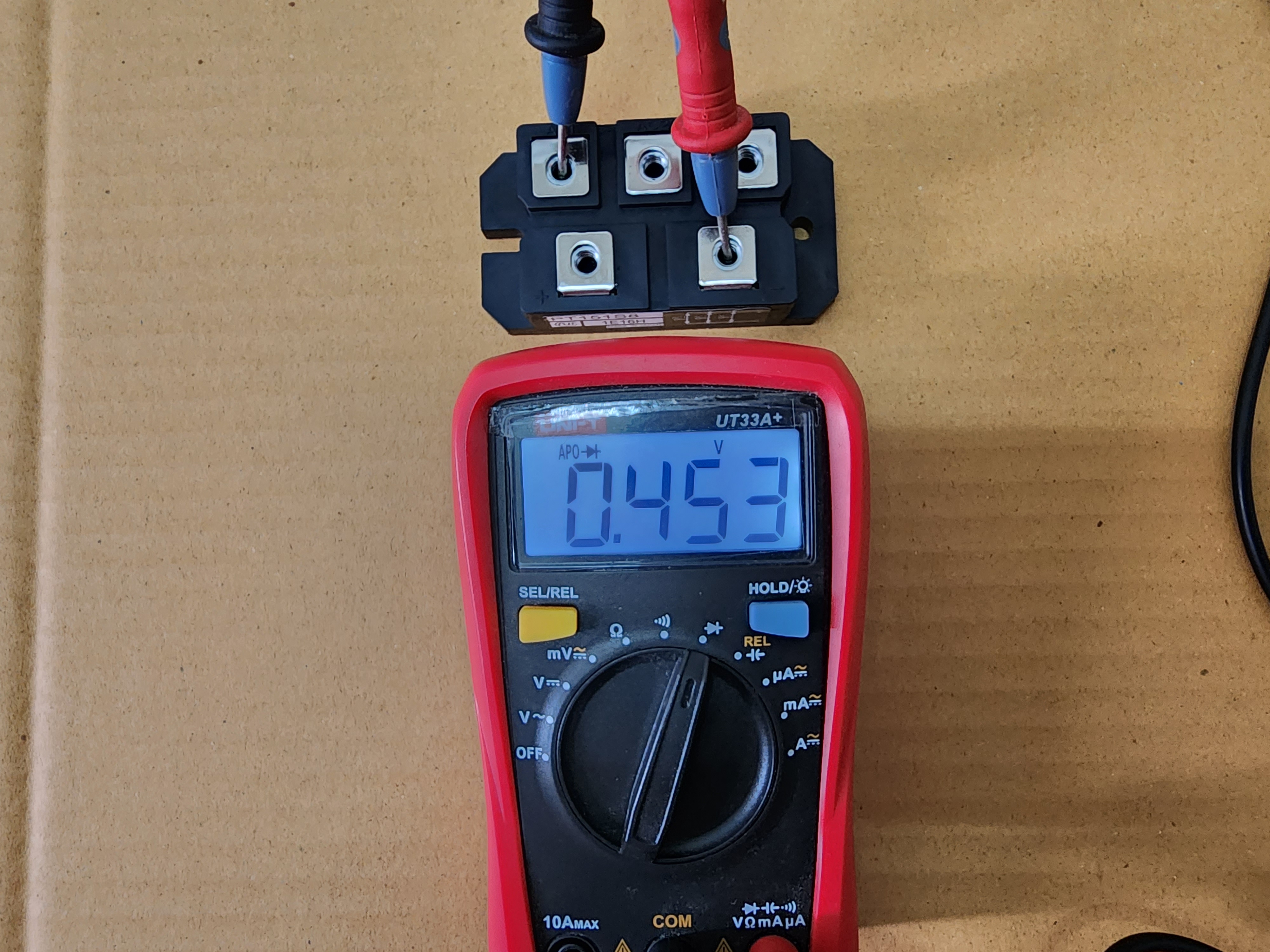 วัดไดโอด มอดูล ด้วยมัลติมิเตอร์ดิจิตอล ( รายละเอียดด้านล่าง )