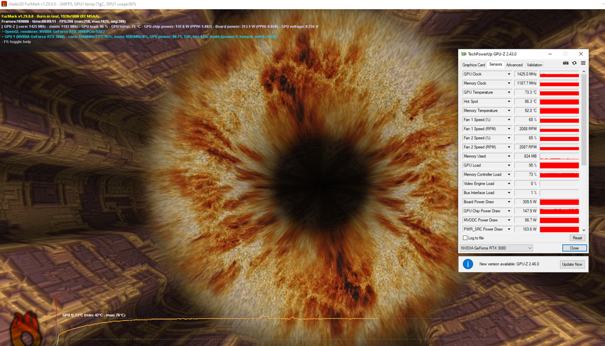 Galax RTX 3080 SG (1-CLICK OC) LHR 10GB GDDR6X
