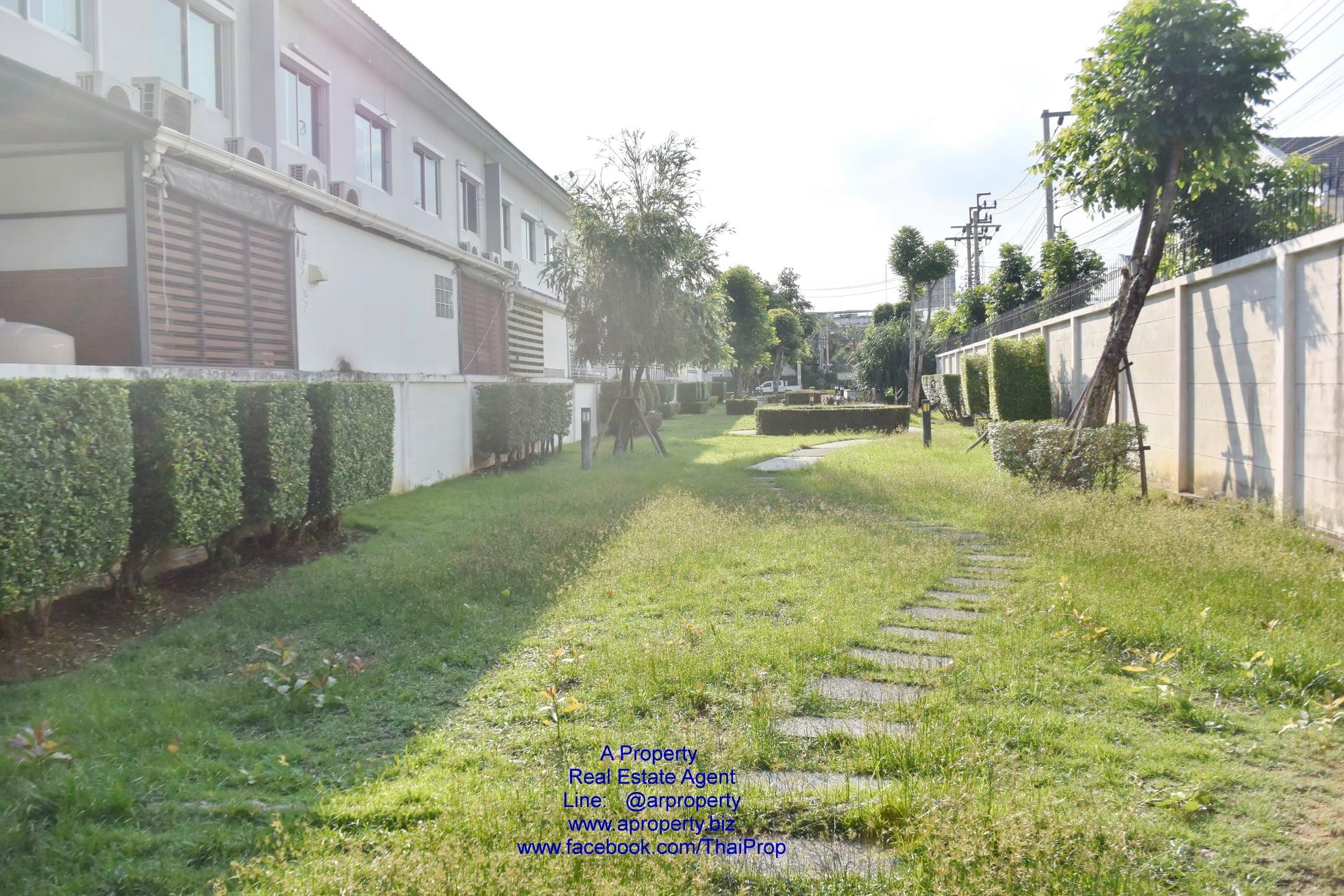 ขาย ทาว์โฮม The Walk พระราม 5 หลังมุม หลังบ้านติดสวน
