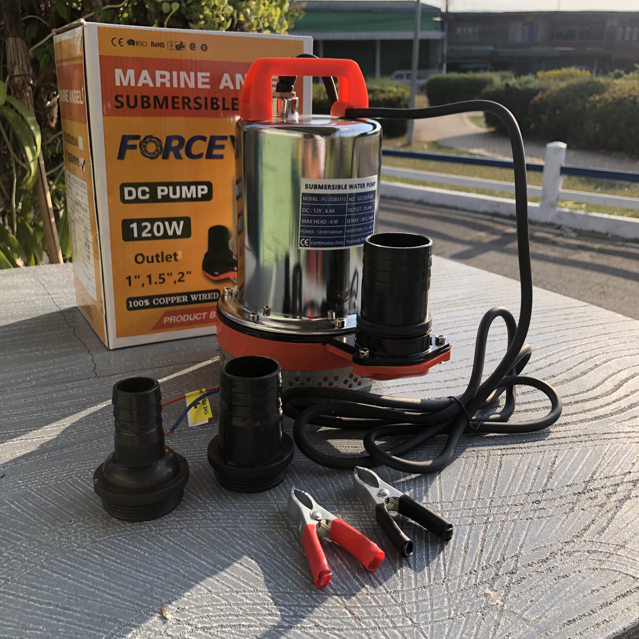 ปั้มน้ำไดโว่ ใช้แบตเตอรี่ 12v ได้ท่อขนาด 1”, 1.5”, 2”