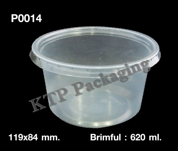 ชามกระปุก พร้อมฝา ขนาด 20 ออนซ์ สีใส (P0014)