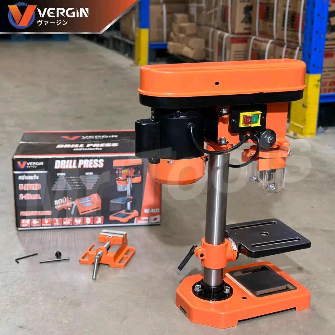 VERGIN สว่านแท่น 4 หุน 1/2 (13mm) 450W ปรับได้ 5 speed รุ่น VG-4113 แถมปากกาจับงาน