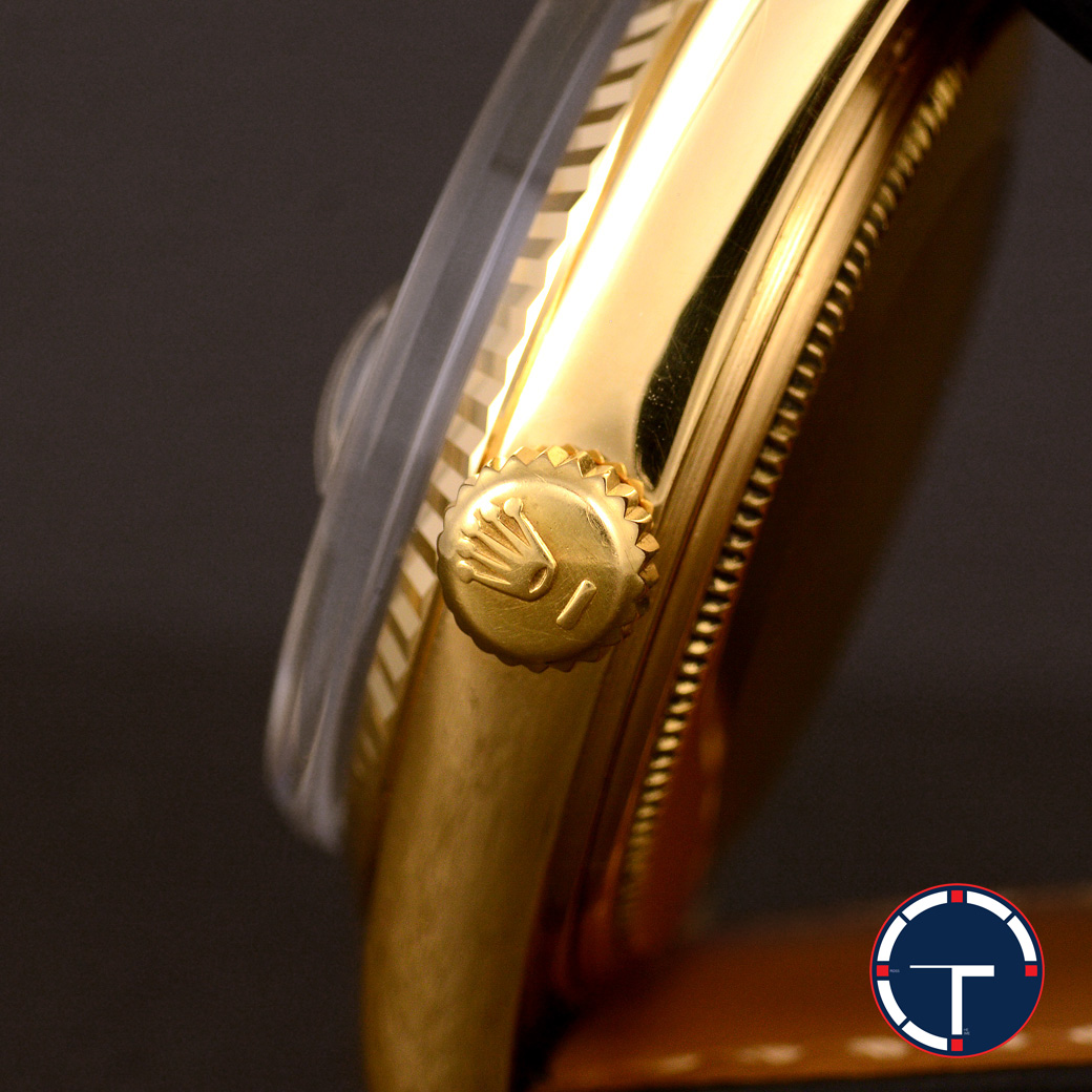 **ขายแล้ว** Rolex Day-Date Ref.1803 18K Yellow Gold หน้าปัดสีทอง หลักนาทีเลขอารบิก ขอบหยัก ตัวเรือนทองคำ18K นาฬิกาปี1973 Automatic ขนาด 36 mm