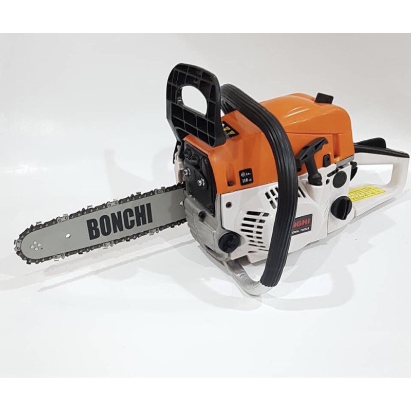 เลื่อยยนต์ Bonchi รุ่นเครื่องใหญ่ โซ่ 3 เส้น และ บาร์ 2 อัน พร้อมอุปกรณ์ครบ