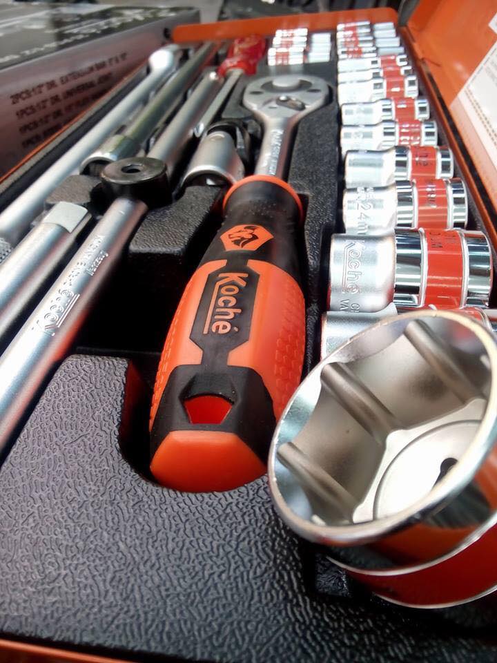 ชุดบล๊อก KOCHE (โคเช่) 1/2 นิ้ว หรือ 4 หุน 25 ตัว/ชุด 6 เหลี่ยม