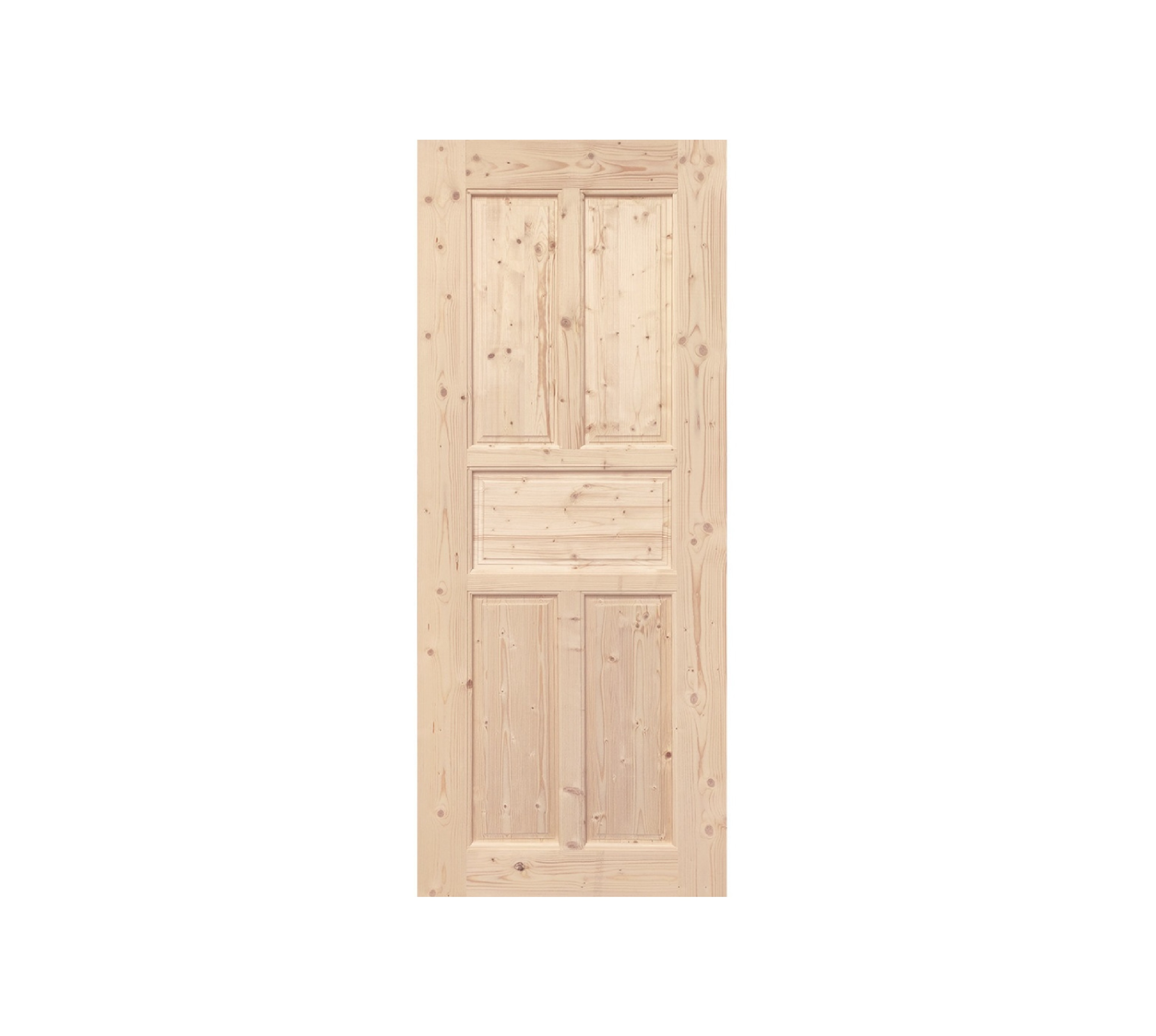 WINDOOR ประตูไม้สนNz 5ฟักปีกนก CE-10 90x200ซม.