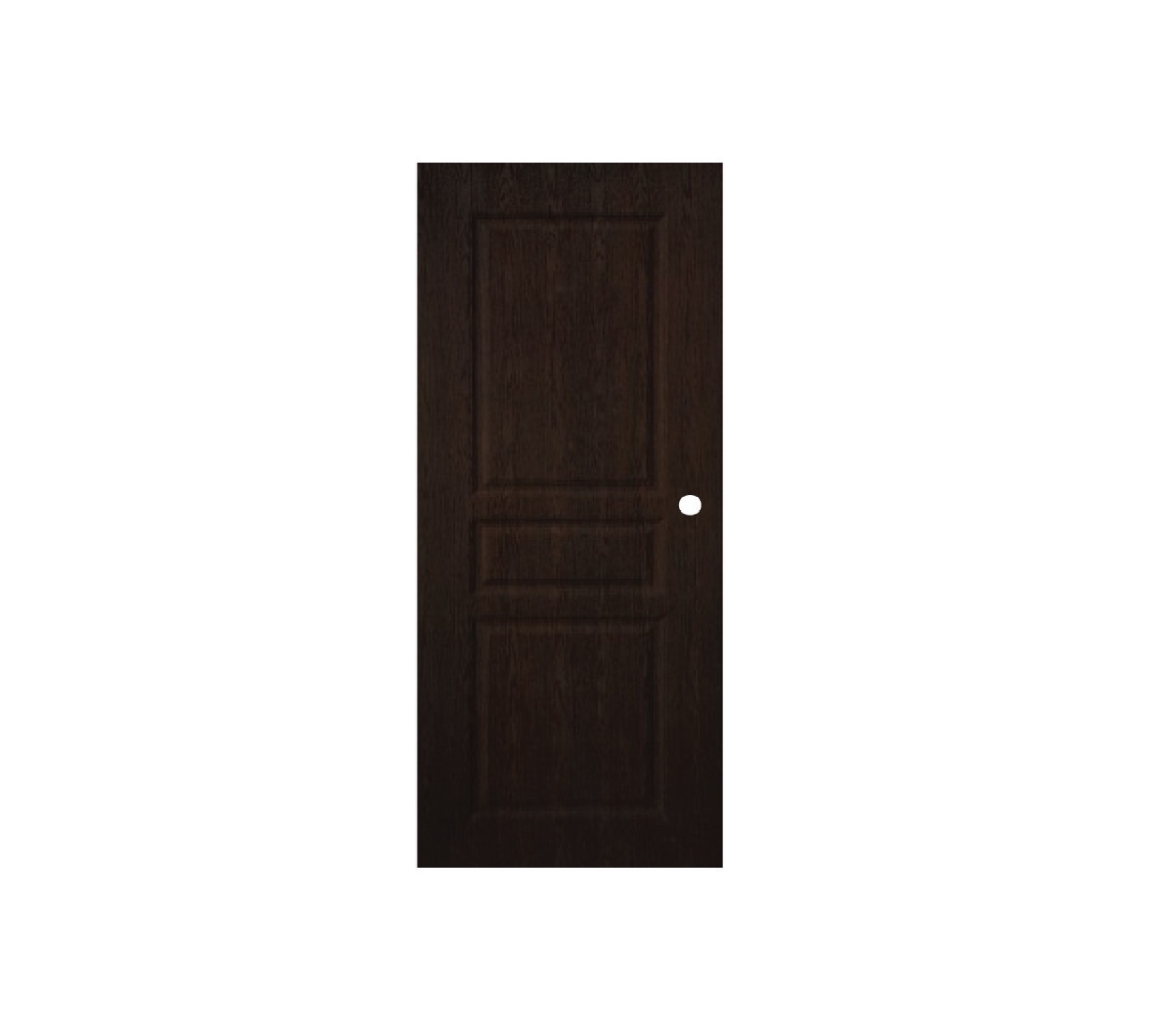 WELLINGTAN ประตูยูพีวีซี บานทึบ 3ลูกฟัก REVO LWNR002 80x200ซม. BROWN WENG