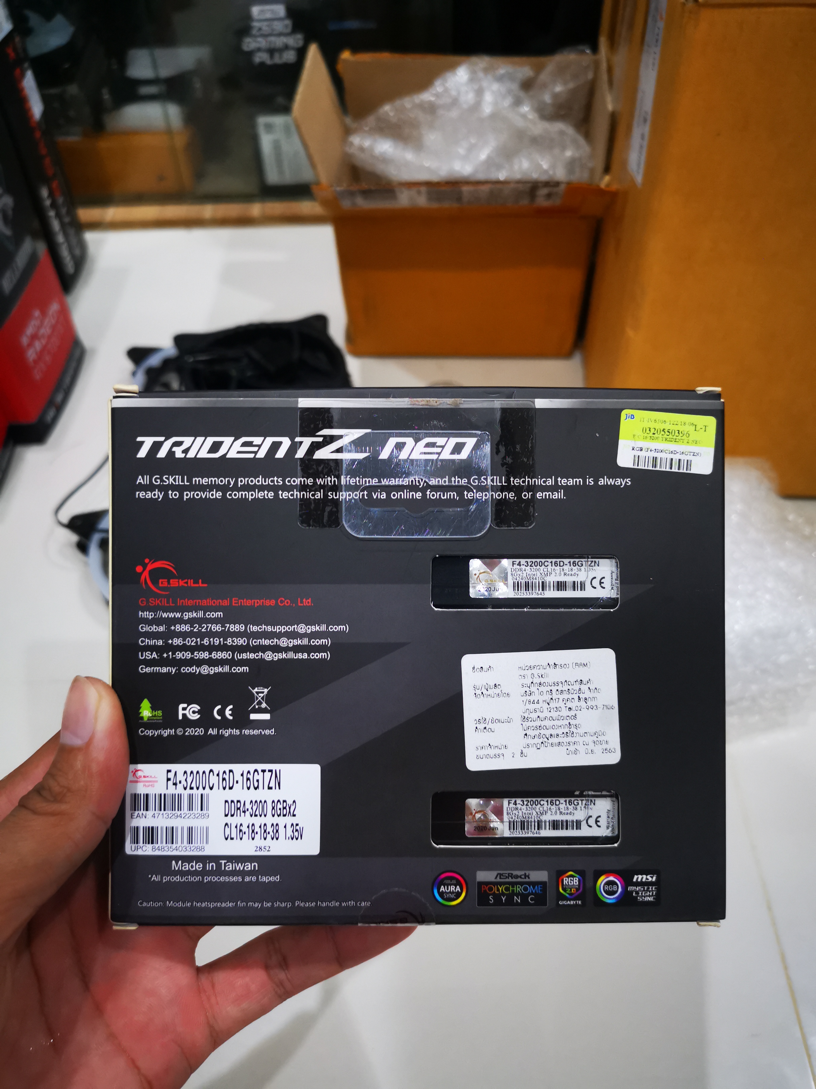 Ram G.SKILL TRIDENT Z NEO DDR4 16G(8*2)/3200