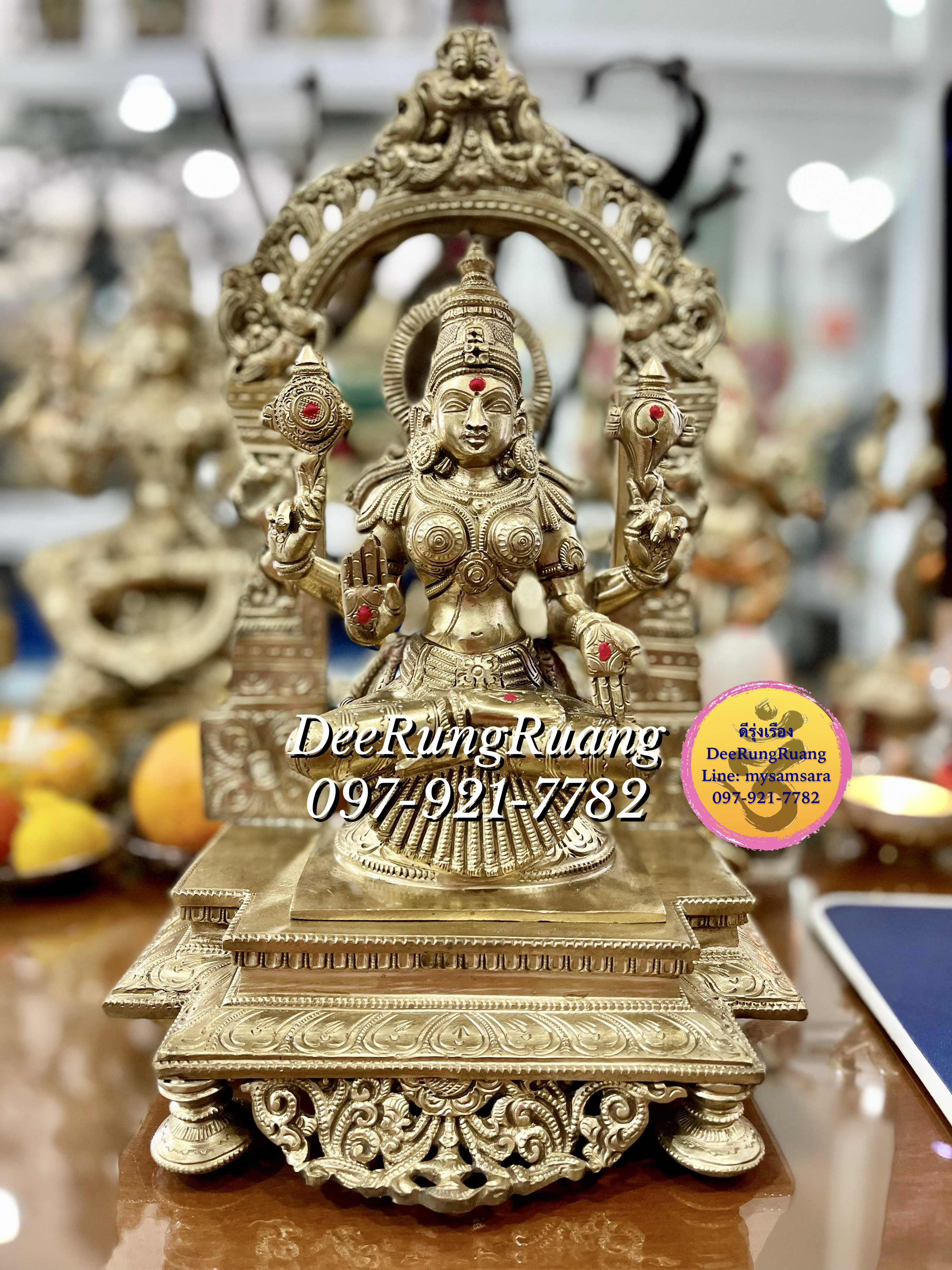 พระแม่มูกัมบิกา หรือ อธิปราศักติ (Mookambika as Adi Parashakti) ***South India Statue***