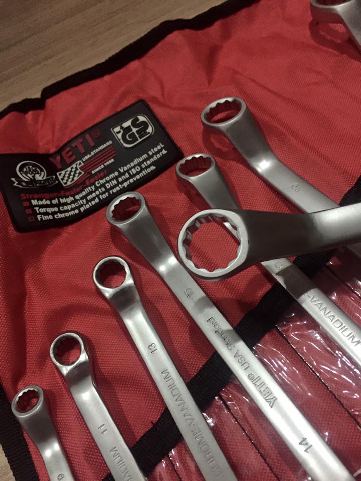 ประแจแหวน YETI 8ตัว/ชุด (8×9-22×24)