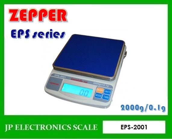 เครื่องชั่งละเอียดสูง2000g เครื่องชั่งคุณภาพสูง2000กรัม เครื่องชั่งน้ำหนัก2000กรัม เครื่องชั่งน้ำหนัก2000g ตาชั่ง2000g กิโลดิจิตอล2000กรัม เครื่องชั่ง2000g*0.1g ยี่ห้อ ZEPPER รุ่น EPS-2001 ขนาดถาดชั่ง 140x140mm.