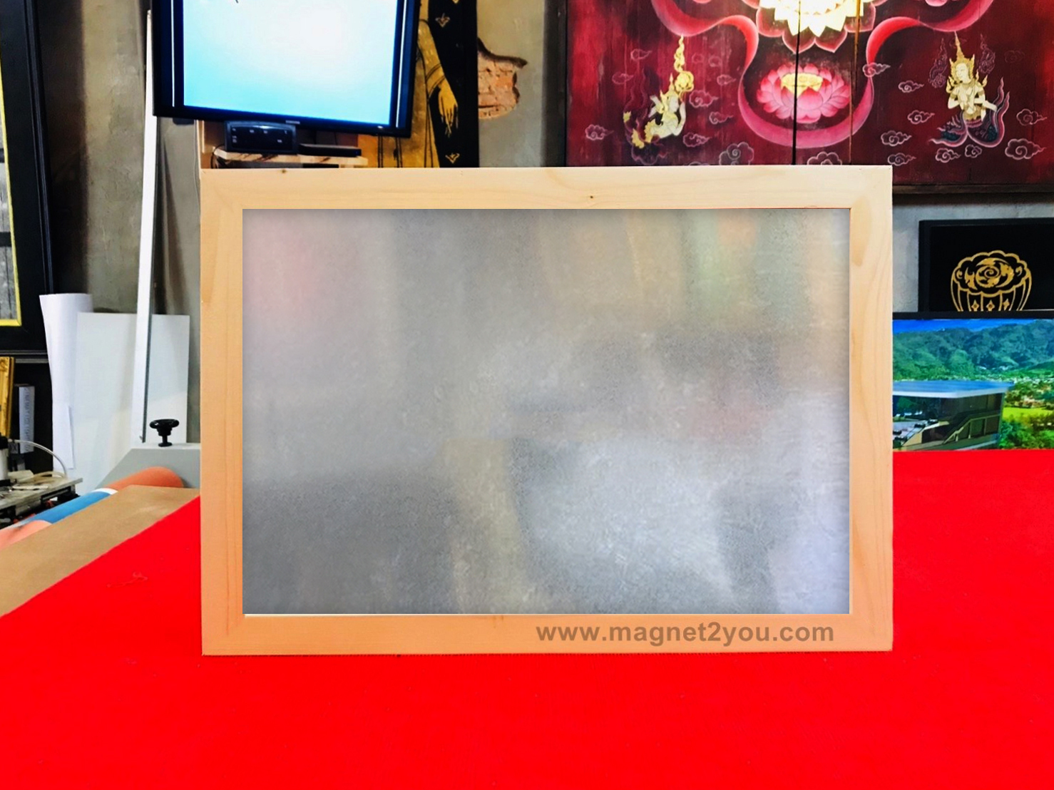 กระดานบรอนซ์ 50x70 ติดผนังเลือกสีกรอบได้