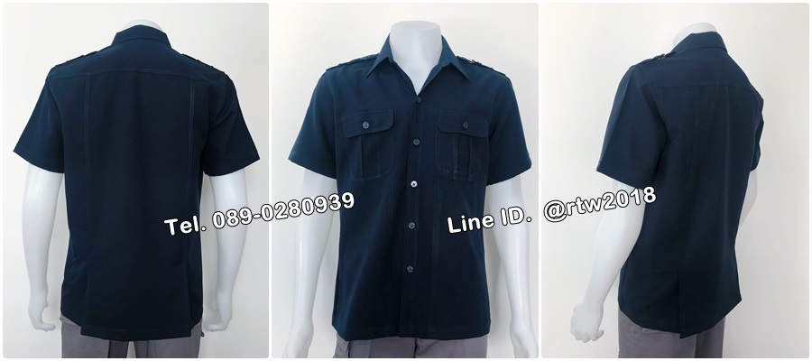 รหัส F4 : เสื้อซาฟารีสีกรมท่า