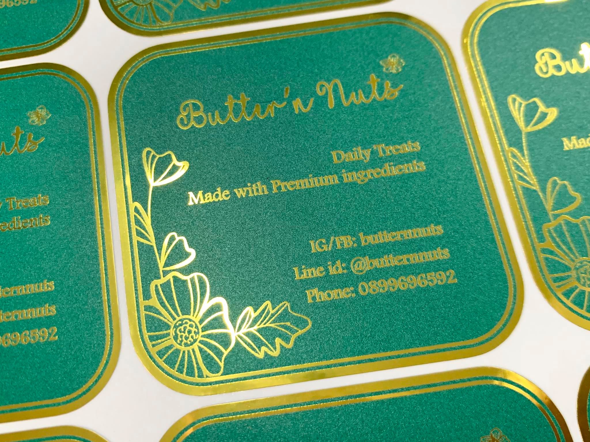 สติ๊กเกอร์ฉลากสินค้าฟรอยทอง ฟอยล์