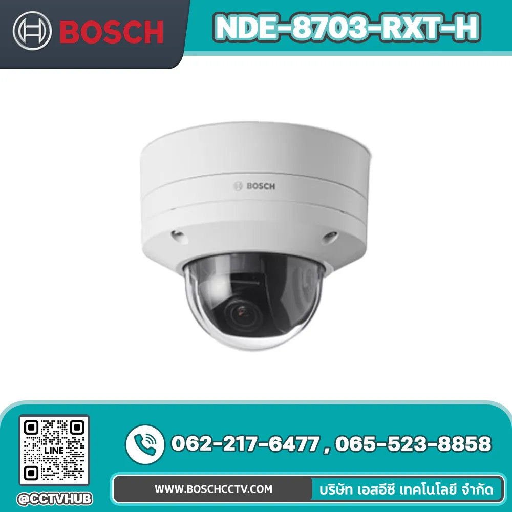 กล้องวงจรปิด BOSCH รุ่น NDE-8703-RXT-H Dome PTRZ 4MP HDR X 12-38mm hydro