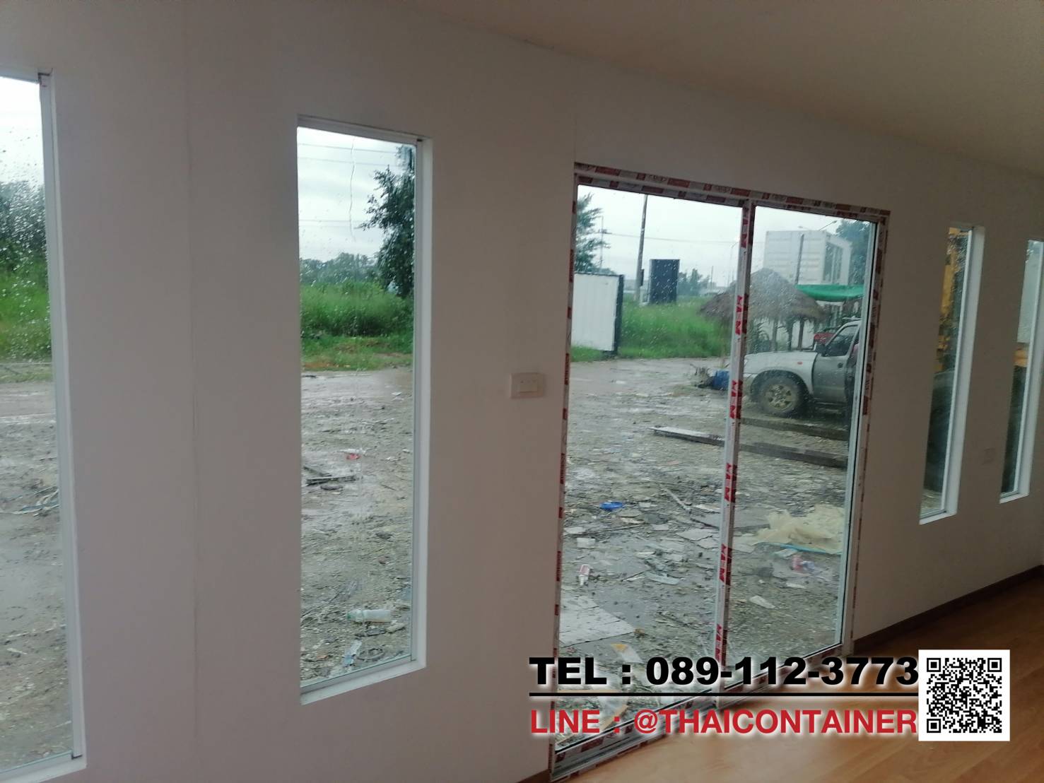 ตู้คอนเทนเนอร์ เหล็กแท้ เกรดส่งออก 20 ฟุต พร้อมบันไดและระเบียง