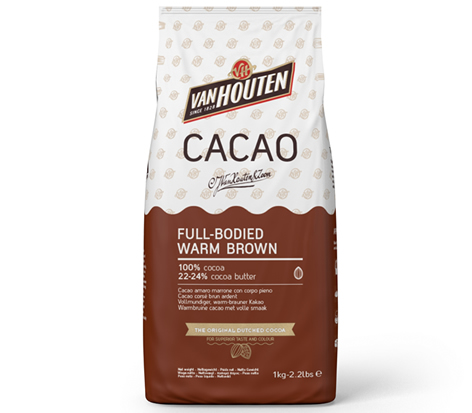 WCP1000 ผงโกโก้น้ำตาลแดง VAN HOUTEN Full-Bodied Warm Brown Cocoa Powder 1000 g