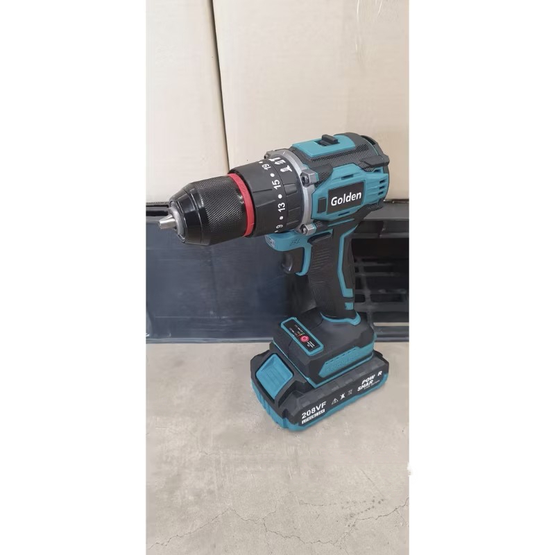 สว่านแบตกระแทก 3 ระบบ บัสเลส หัวเหล็ก ยี่ห้อ GOLDEN รุ่น 208Vf