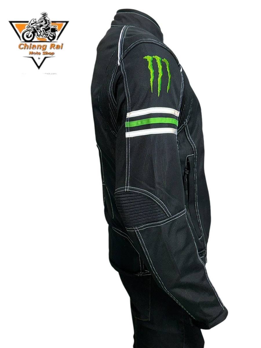 เสื้อขี่มอเตอร์ไซด์แบบ Air Flow (ดำ-เขียว) เบอร์ XL : อก 44" ยาว 26" (Air Flow)