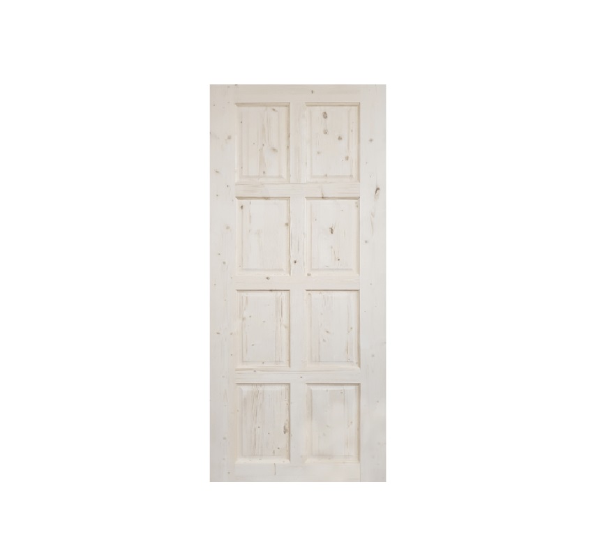 GREAT WOOD ประตูไม้สน บานทึบ 8ฟัก DPWD8020-8 80x200ซม.