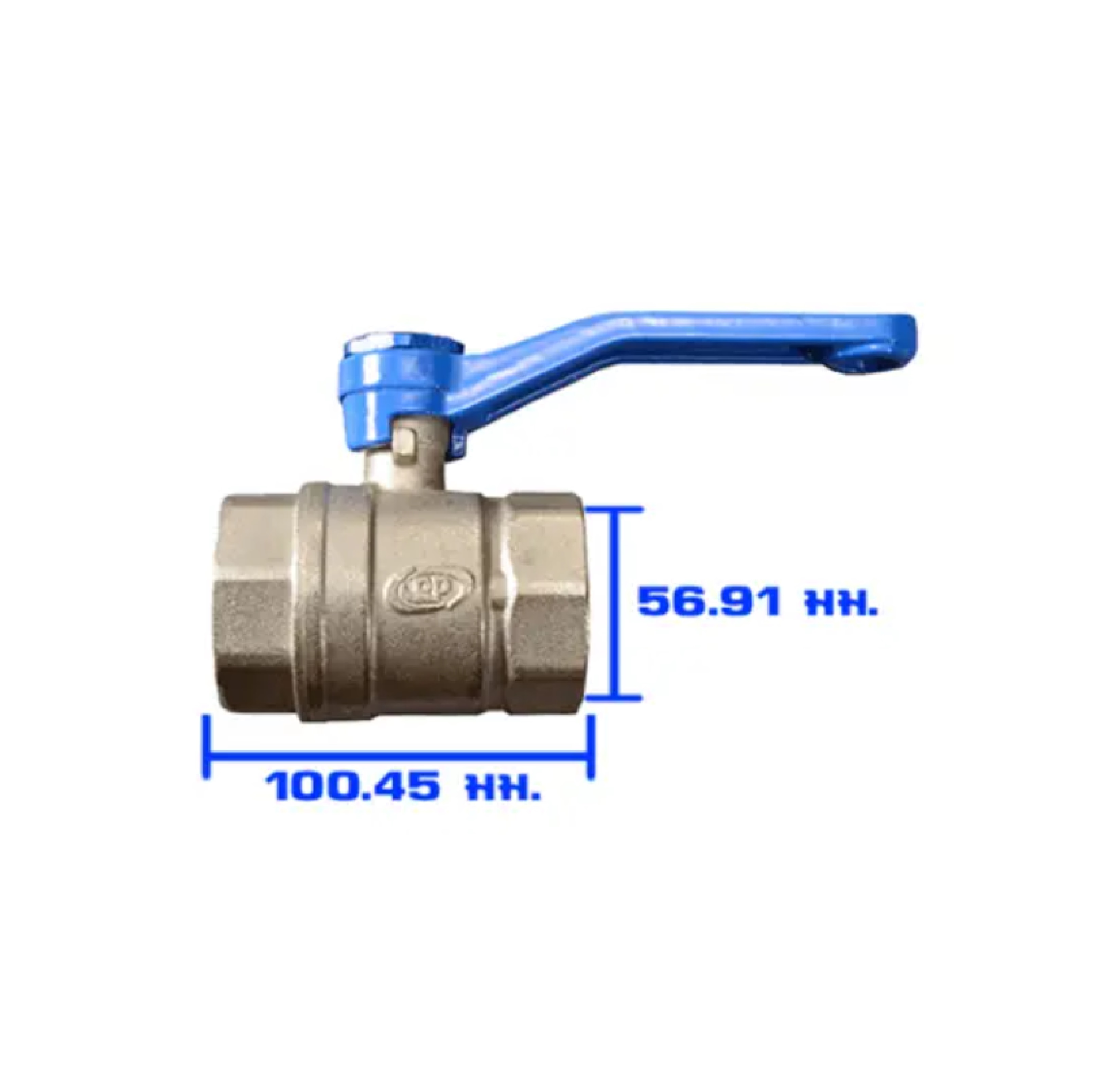 PP บอลวาล์วทองเหลือง 2 ด้ามน้ำเงิน