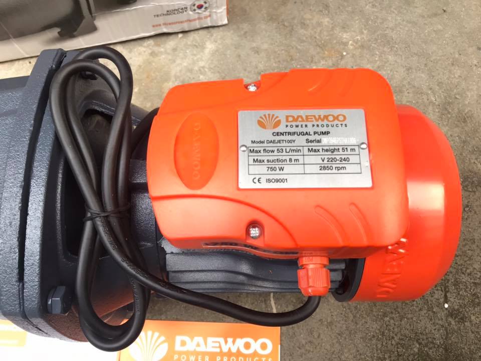 ปั๊มเจ็ท (เน้นส่งสูงและไกล) รุ่น DAEJET100Y ขนาดท่อ 1”x1”