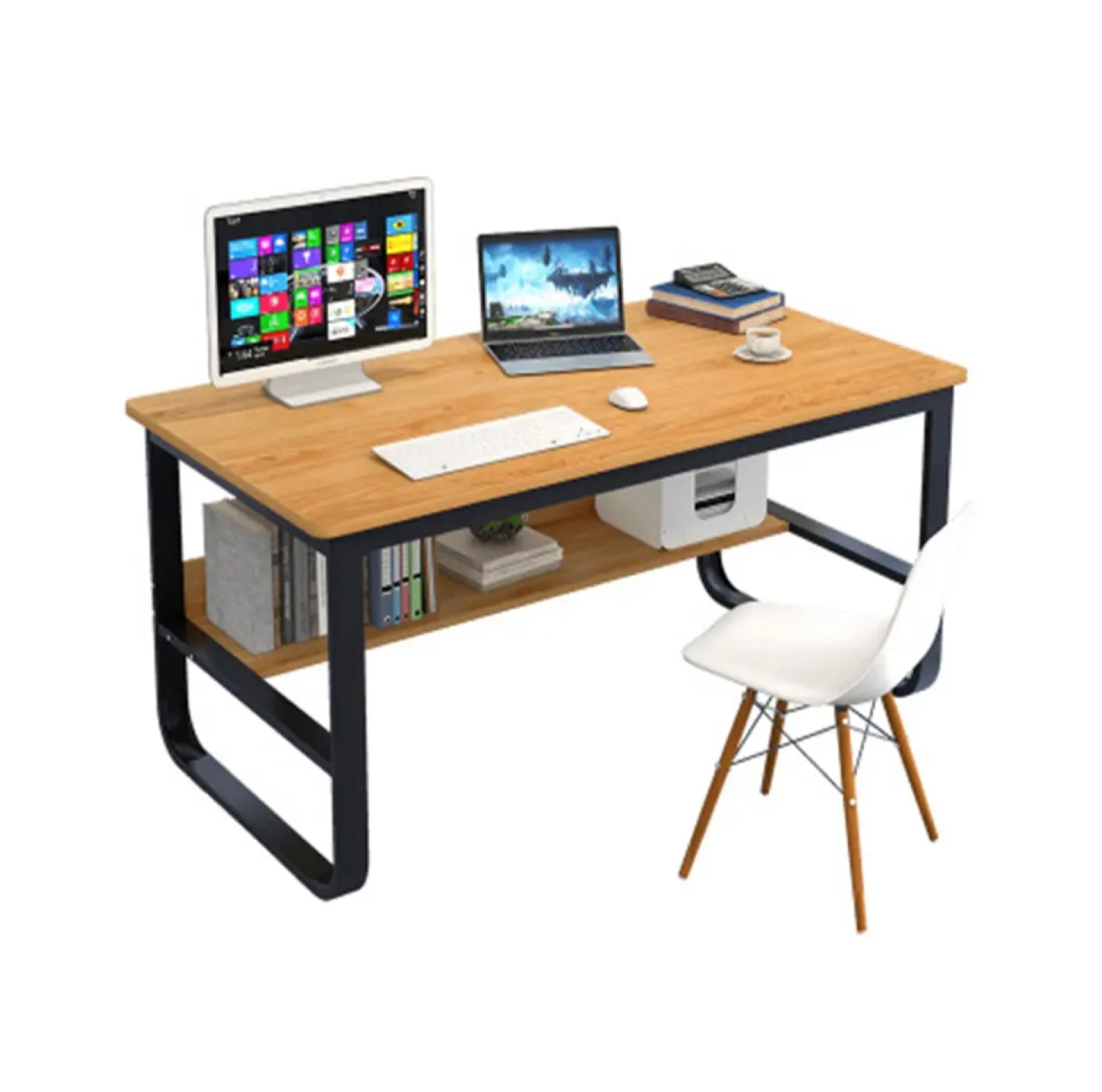 SMITH โต๊ะทำงาน รุ่น HD004 ขนาด 60X120X73ซม. สีไม้ลูกแพร์
